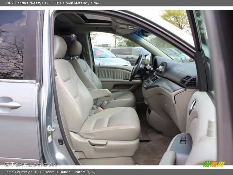 Slate Green Metallic / Gray 2007 Honda Odyssey EX-L