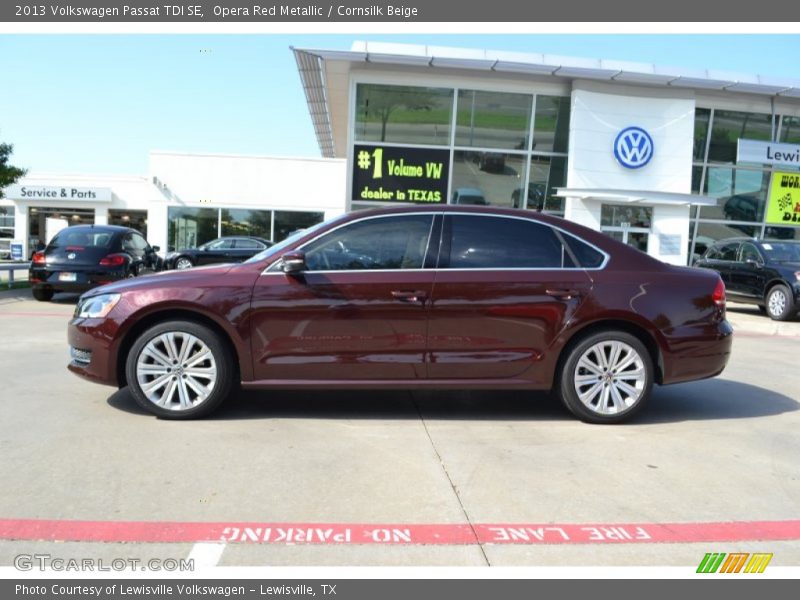Opera Red Metallic / Cornsilk Beige 2013 Volkswagen Passat TDI SE