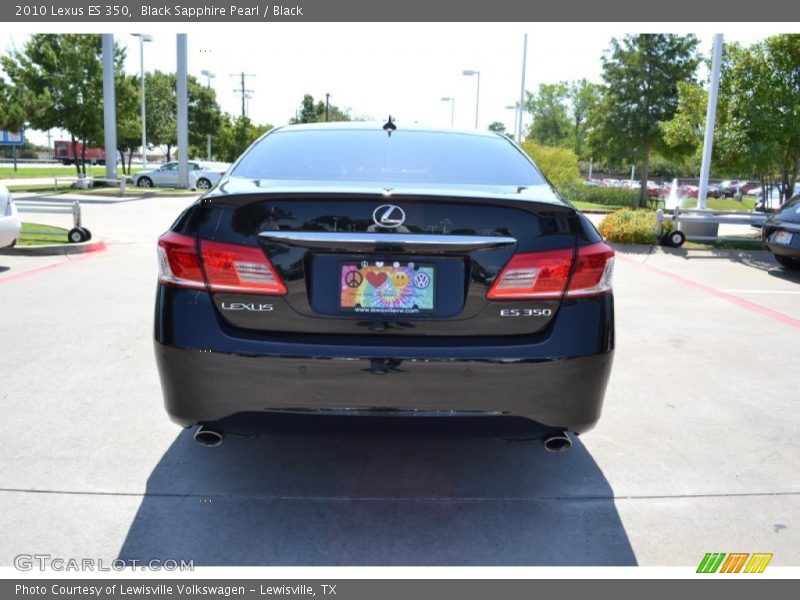 Black Sapphire Pearl / Black 2010 Lexus ES 350