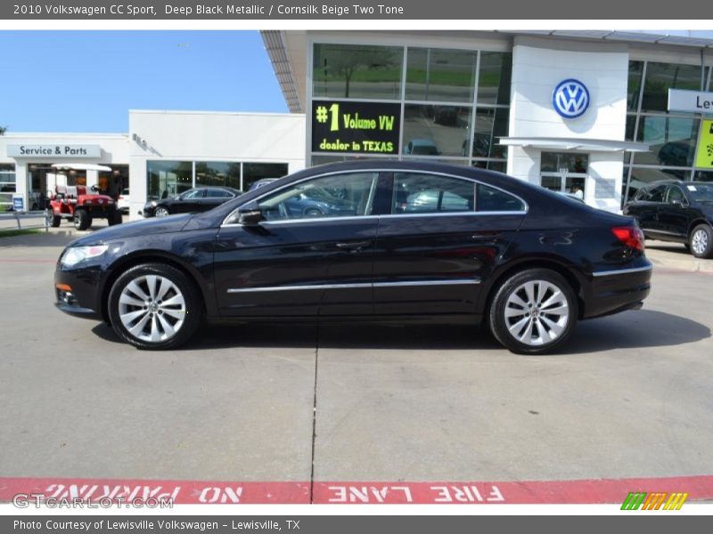 Deep Black Metallic / Cornsilk Beige Two Tone 2010 Volkswagen CC Sport