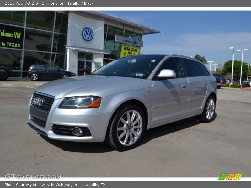 Ice Silver Metallic / Black 2010 Audi A3 2.0 TDI