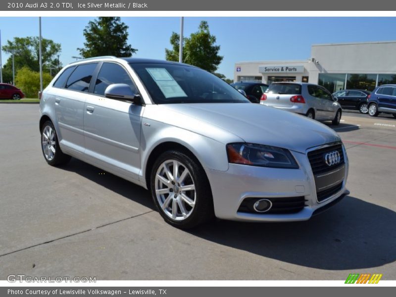 Ice Silver Metallic / Black 2010 Audi A3 2.0 TDI