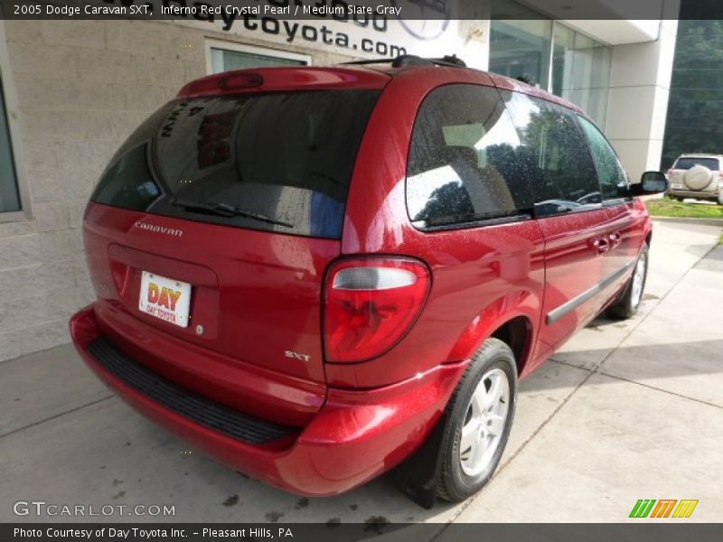 Inferno Red Crystal Pearl / Medium Slate Gray 2005 Dodge Caravan SXT