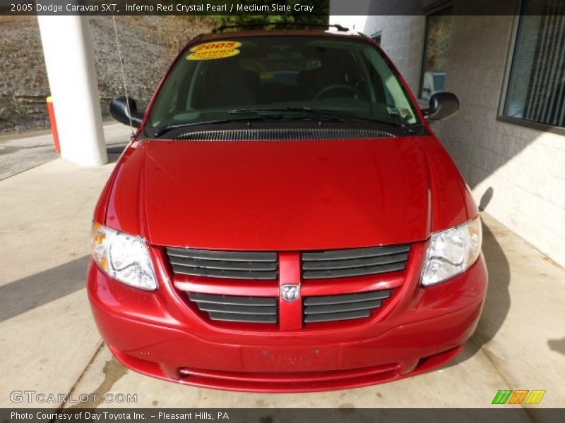 Inferno Red Crystal Pearl / Medium Slate Gray 2005 Dodge Caravan SXT