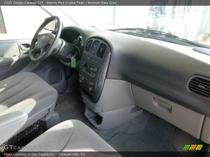 Inferno Red Crystal Pearl / Medium Slate Gray 2005 Dodge Caravan SXT