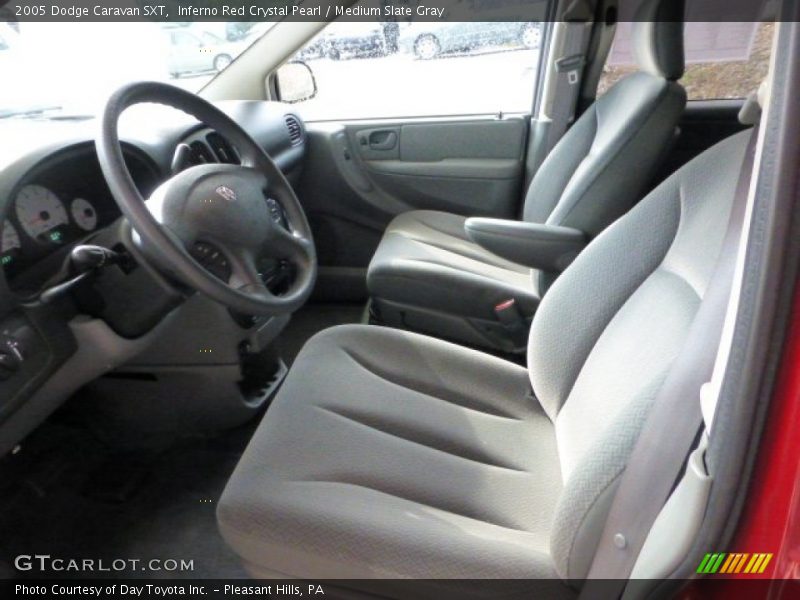 Inferno Red Crystal Pearl / Medium Slate Gray 2005 Dodge Caravan SXT