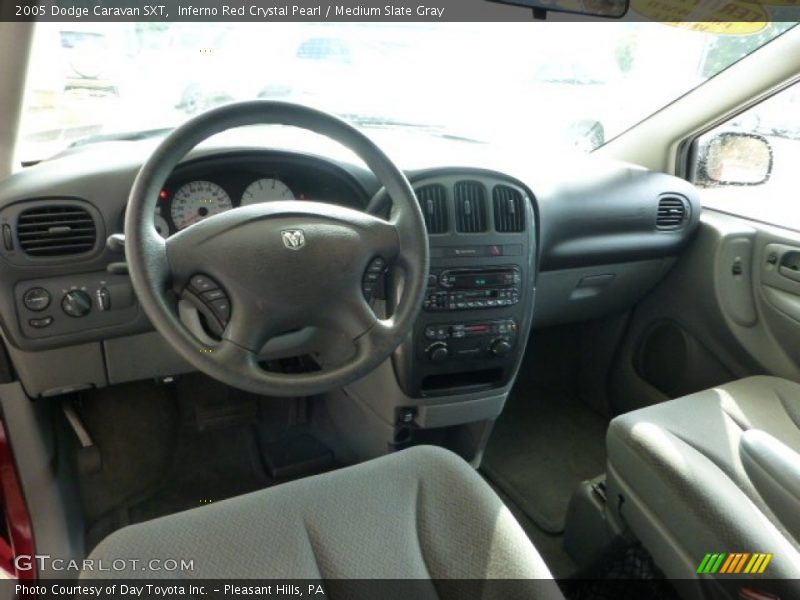 Inferno Red Crystal Pearl / Medium Slate Gray 2005 Dodge Caravan SXT