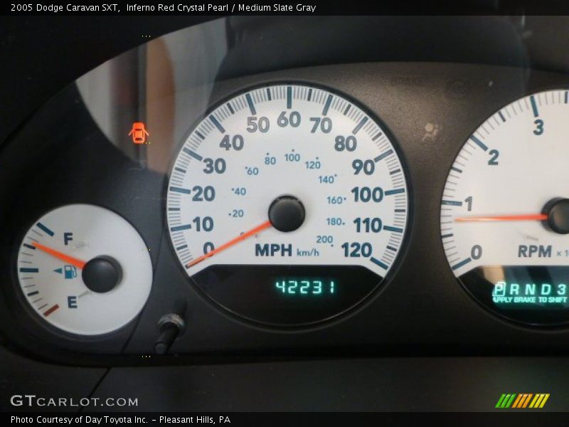 Inferno Red Crystal Pearl / Medium Slate Gray 2005 Dodge Caravan SXT