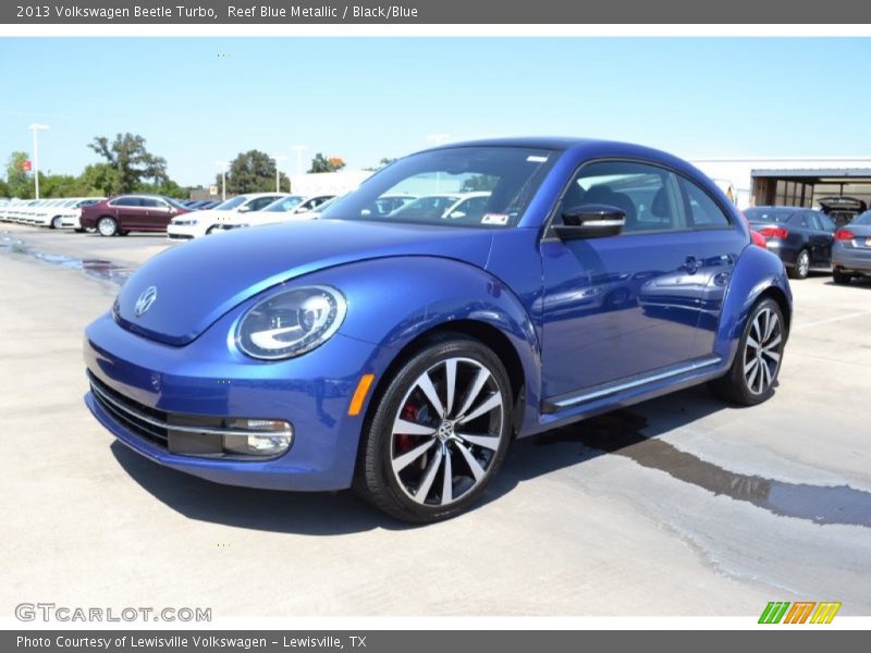 Reef Blue Metallic / Black/Blue 2013 Volkswagen Beetle Turbo