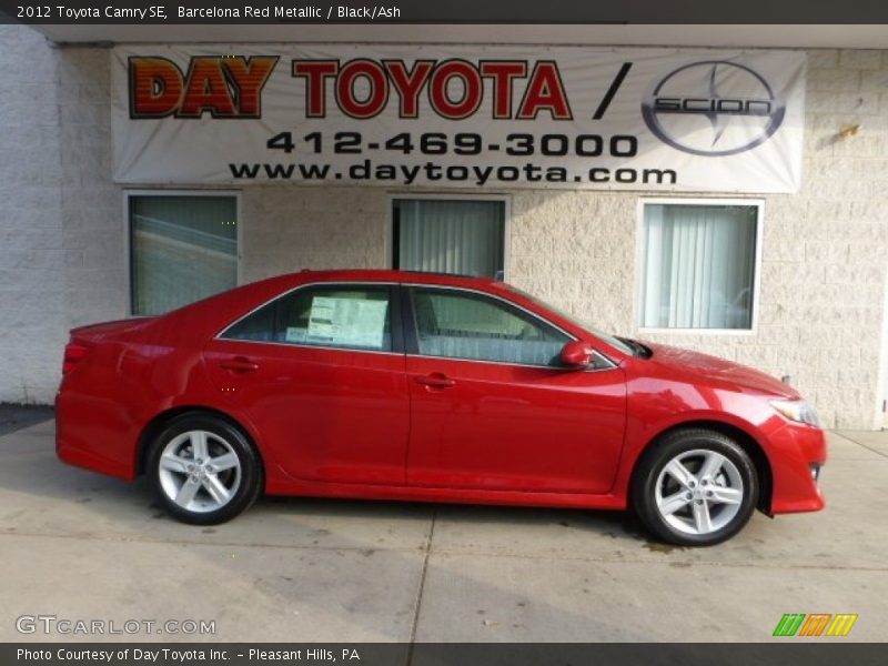 Barcelona Red Metallic / Black/Ash 2012 Toyota Camry SE