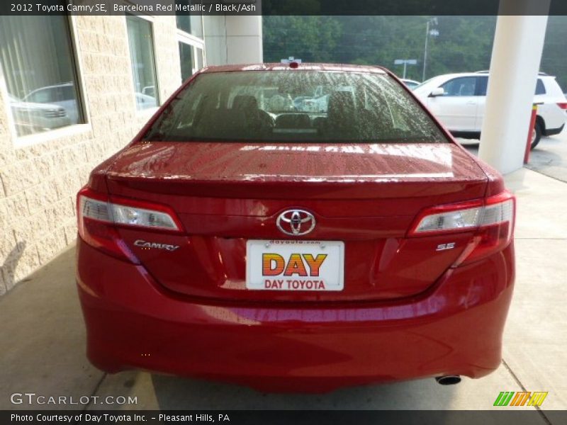 Barcelona Red Metallic / Black/Ash 2012 Toyota Camry SE