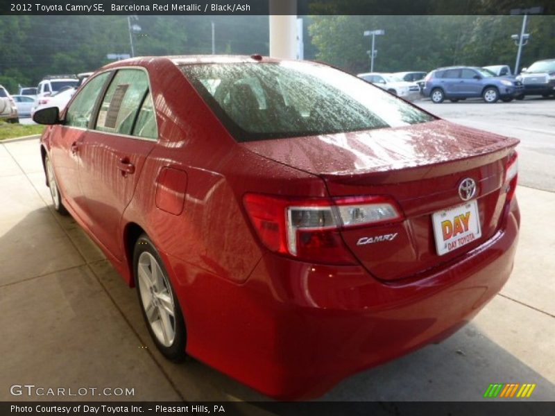 Barcelona Red Metallic / Black/Ash 2012 Toyota Camry SE