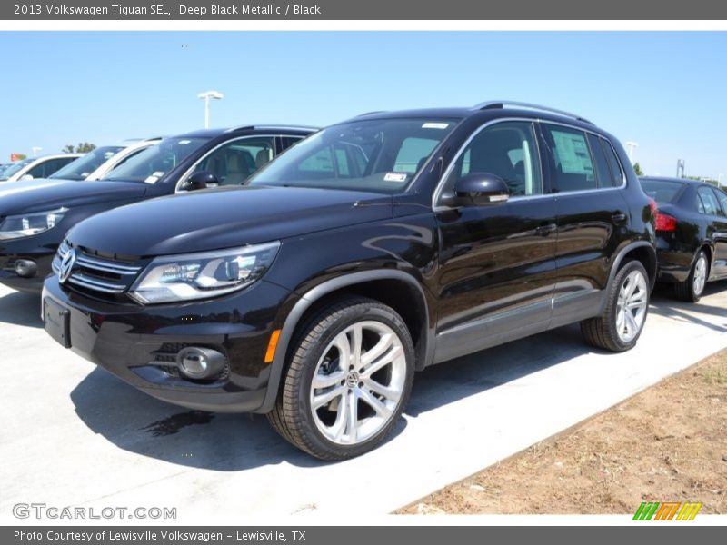 Deep Black Metallic / Black 2013 Volkswagen Tiguan SEL