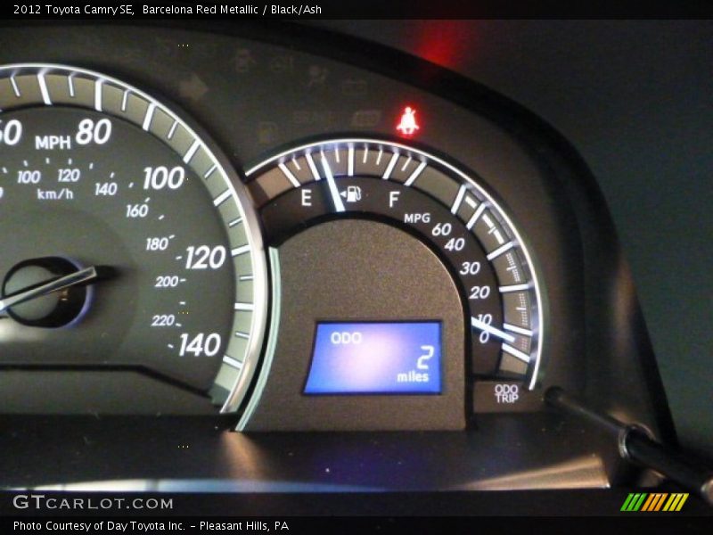 Barcelona Red Metallic / Black/Ash 2012 Toyota Camry SE