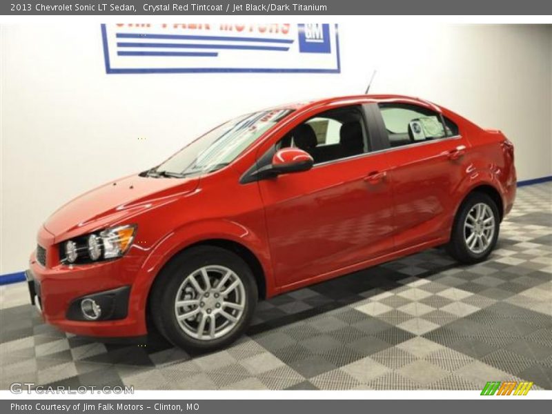 Crystal Red Tintcoat / Jet Black/Dark Titanium 2013 Chevrolet Sonic LT Sedan