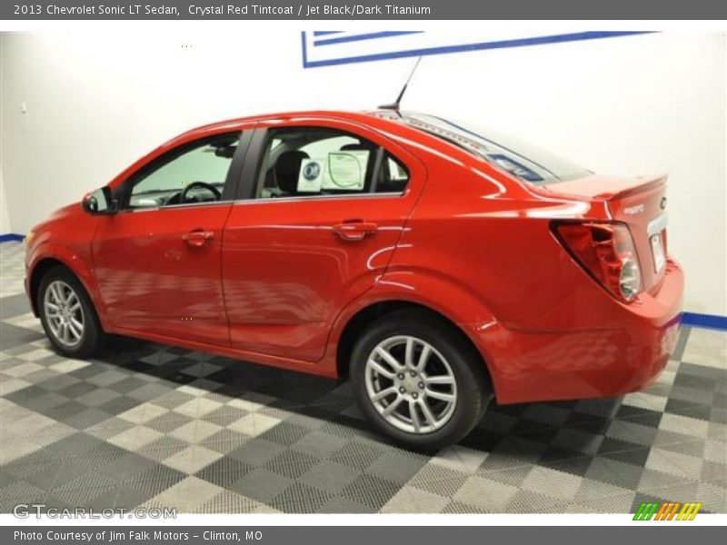 Crystal Red Tintcoat / Jet Black/Dark Titanium 2013 Chevrolet Sonic LT Sedan