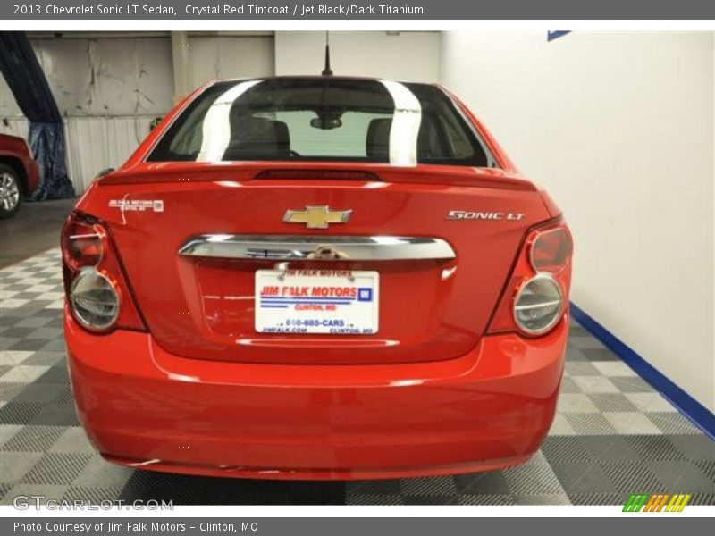 Crystal Red Tintcoat / Jet Black/Dark Titanium 2013 Chevrolet Sonic LT Sedan