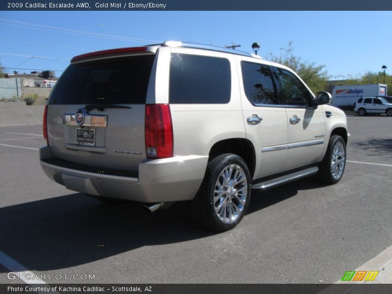 Gold Mist / Ebony/Ebony 2009 Cadillac Escalade AWD