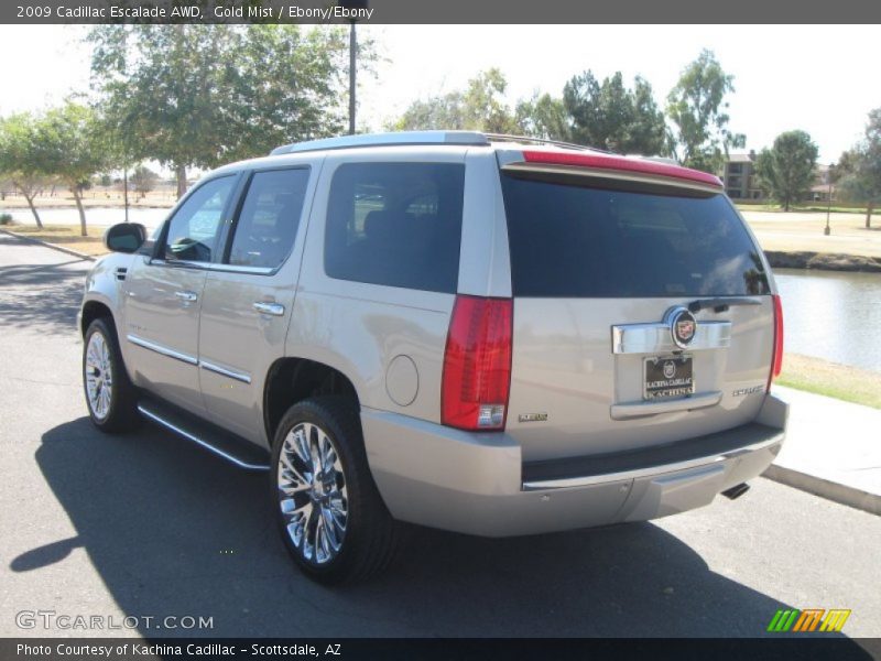 Gold Mist / Ebony/Ebony 2009 Cadillac Escalade AWD