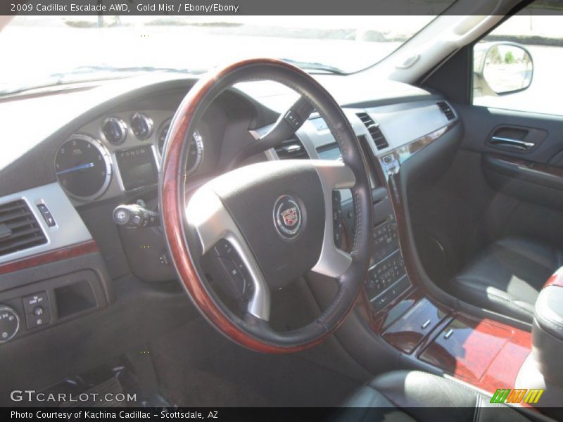 Gold Mist / Ebony/Ebony 2009 Cadillac Escalade AWD