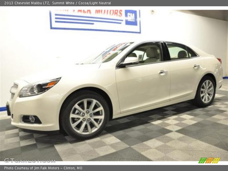 Summit White / Cocoa/Light Neutral 2013 Chevrolet Malibu LTZ