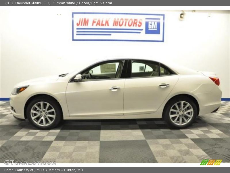 Summit White / Cocoa/Light Neutral 2013 Chevrolet Malibu LTZ