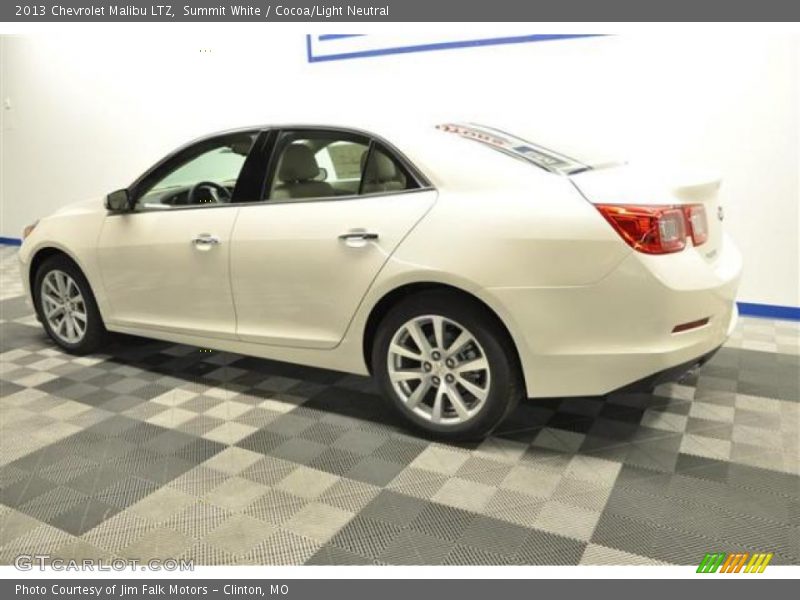 Summit White / Cocoa/Light Neutral 2013 Chevrolet Malibu LTZ