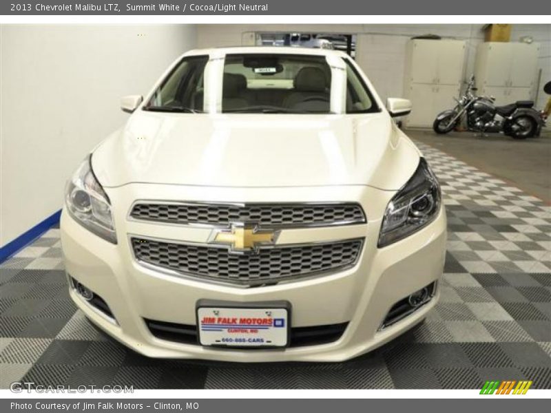 Summit White / Cocoa/Light Neutral 2013 Chevrolet Malibu LTZ