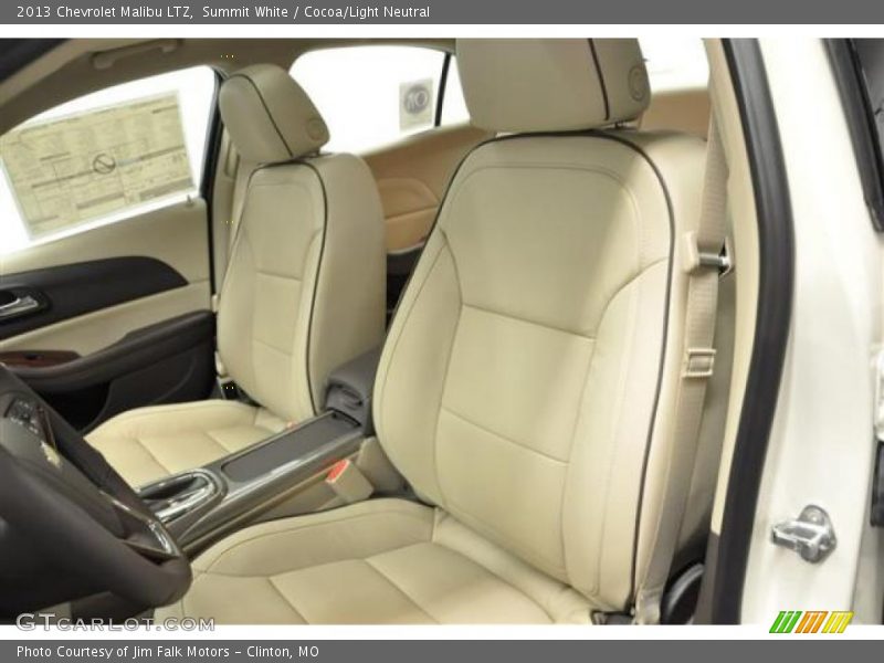 Summit White / Cocoa/Light Neutral 2013 Chevrolet Malibu LTZ