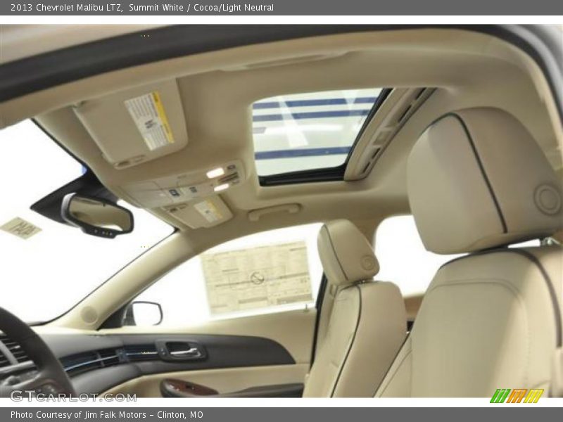 Summit White / Cocoa/Light Neutral 2013 Chevrolet Malibu LTZ