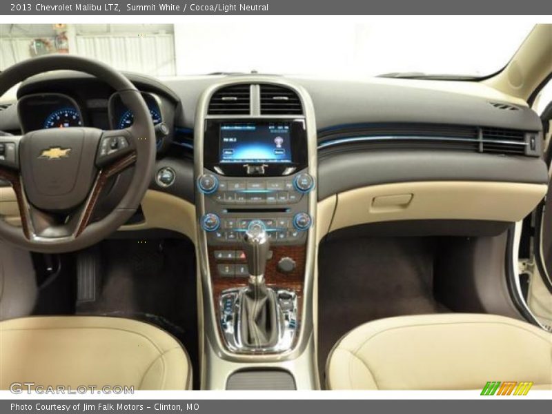 Summit White / Cocoa/Light Neutral 2013 Chevrolet Malibu LTZ