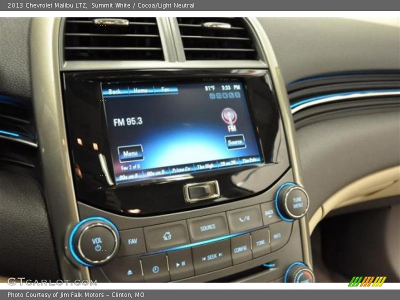 Summit White / Cocoa/Light Neutral 2013 Chevrolet Malibu LTZ