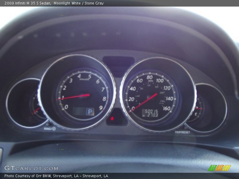 Moonlight White / Stone Gray 2009 Infiniti M 35 S Sedan