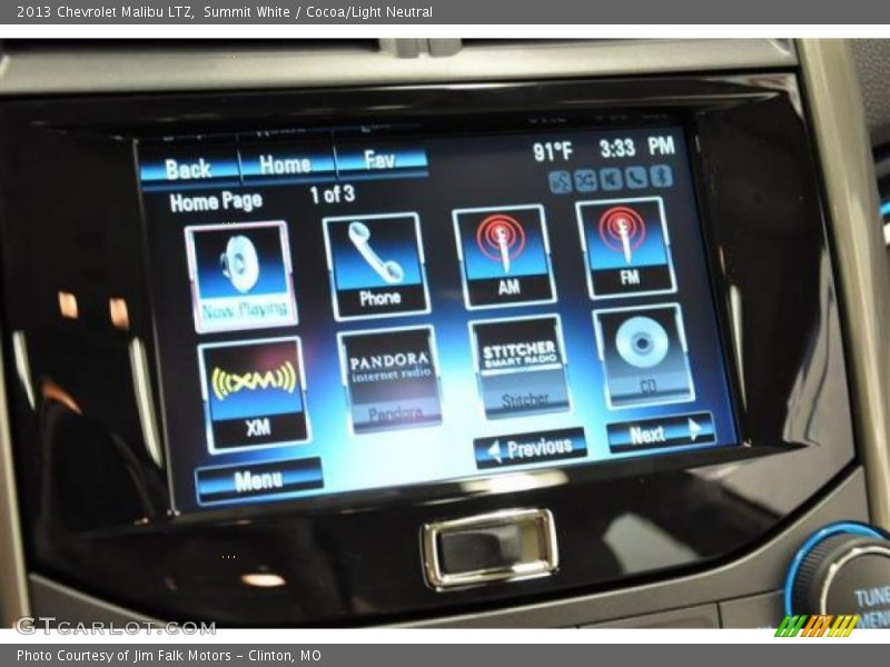 Summit White / Cocoa/Light Neutral 2013 Chevrolet Malibu LTZ