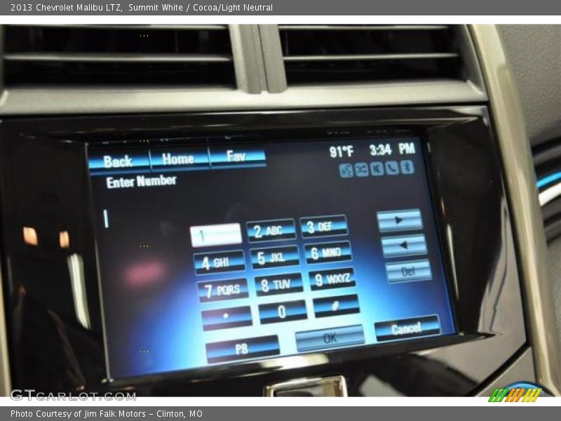 Summit White / Cocoa/Light Neutral 2013 Chevrolet Malibu LTZ