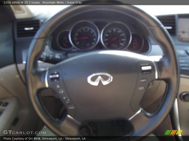 Moonlight White / Stone Gray 2009 Infiniti M 35 S Sedan