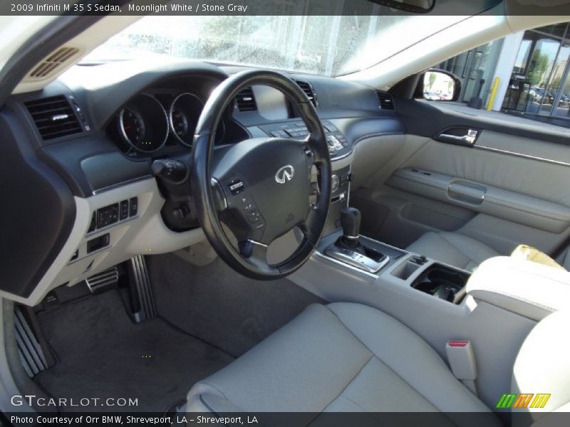 Moonlight White / Stone Gray 2009 Infiniti M 35 S Sedan