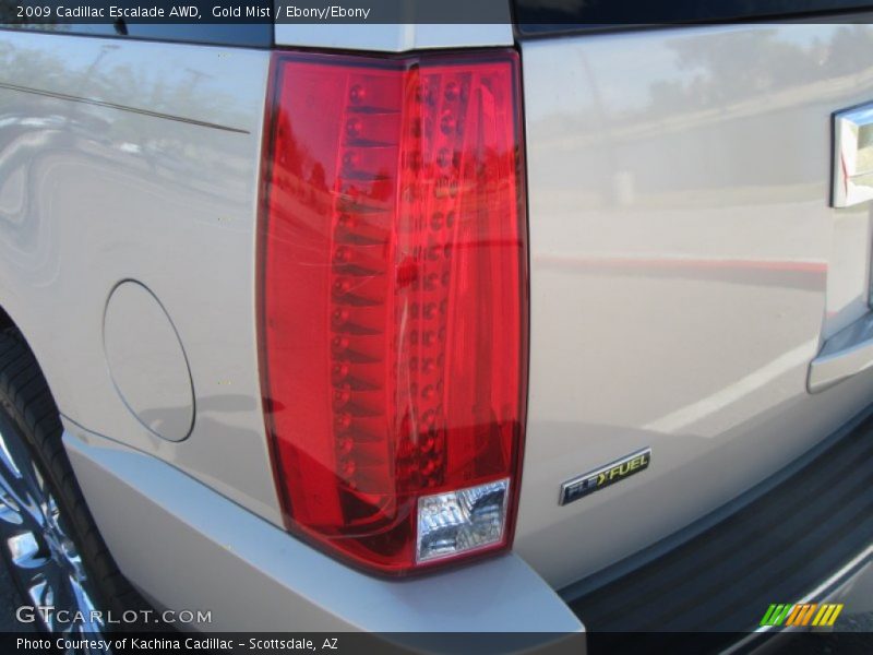 Gold Mist / Ebony/Ebony 2009 Cadillac Escalade AWD
