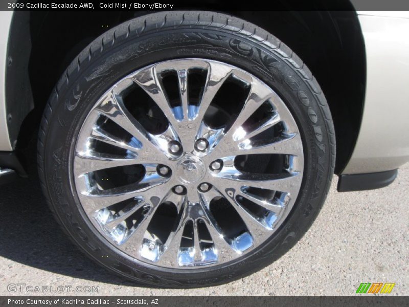 Gold Mist / Ebony/Ebony 2009 Cadillac Escalade AWD