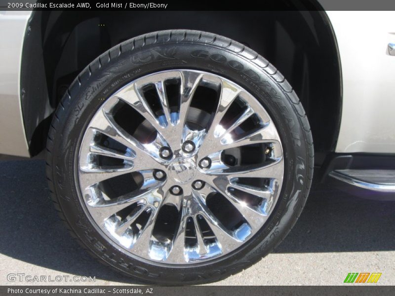 Gold Mist / Ebony/Ebony 2009 Cadillac Escalade AWD