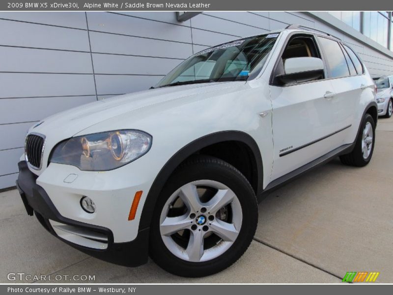 Alpine White / Saddle Brown Nevada Leather 2009 BMW X5 xDrive30i