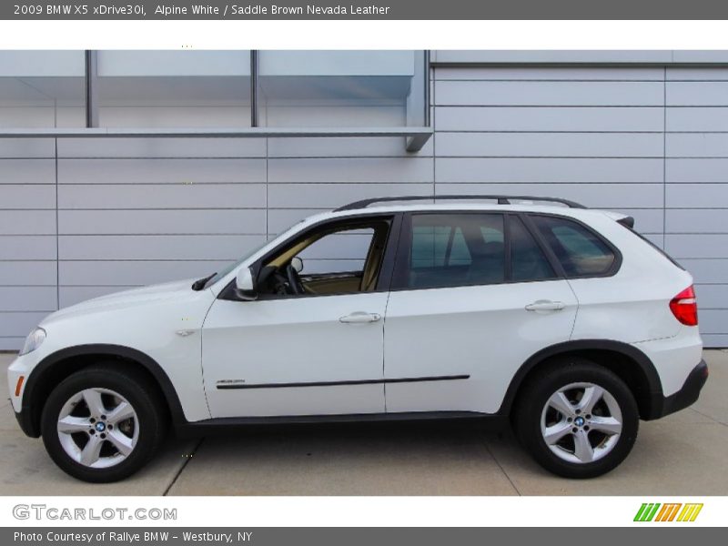 Alpine White / Saddle Brown Nevada Leather 2009 BMW X5 xDrive30i