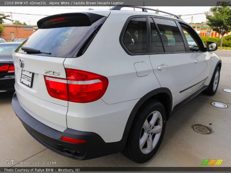 Alpine White / Saddle Brown Nevada Leather 2009 BMW X5 xDrive30i