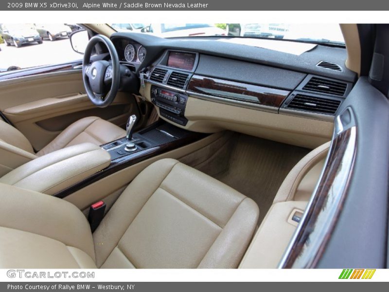 Alpine White / Saddle Brown Nevada Leather 2009 BMW X5 xDrive30i