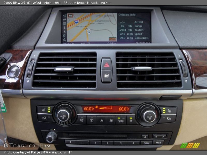 Alpine White / Saddle Brown Nevada Leather 2009 BMW X5 xDrive30i