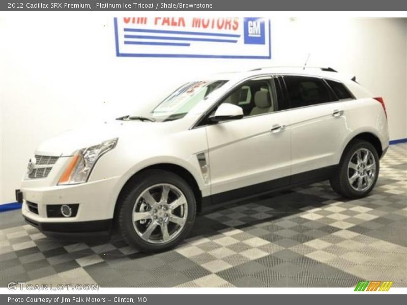 Platinum Ice Tricoat / Shale/Brownstone 2012 Cadillac SRX Premium