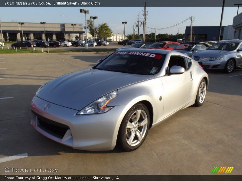 Brilliant Silver / Black Cloth 2010 Nissan 370Z Coupe