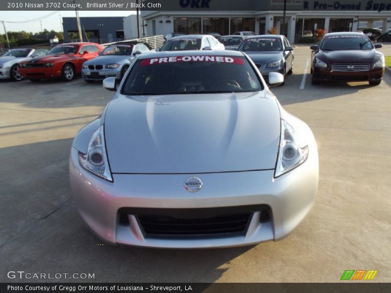 Brilliant Silver / Black Cloth 2010 Nissan 370Z Coupe