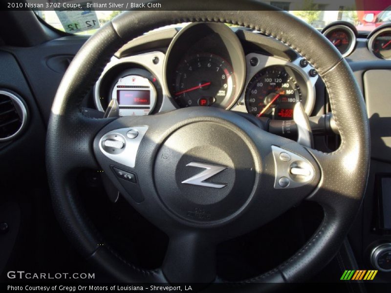 Brilliant Silver / Black Cloth 2010 Nissan 370Z Coupe