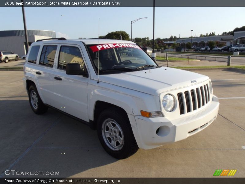 Stone White Clearcoat / Dark Slate Gray 2008 Jeep Patriot Sport